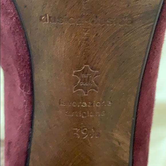Dusica Sacks Burgundy Swede high heel shoes - Picture 5 of 5